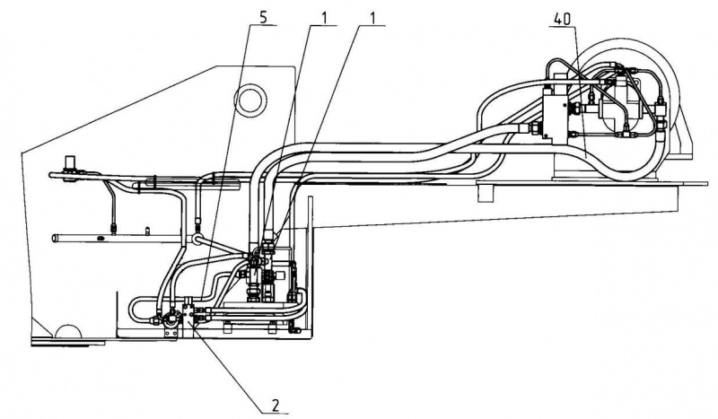 Гидрооборудование привода лебедки (для исп. КС-45721.26.00.000-02 )
